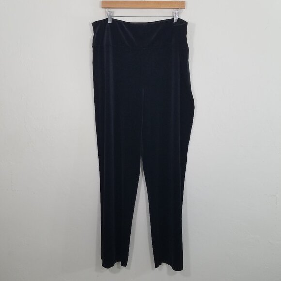 J. Jill Wearever Collectio Smooth-Fit Full Leg Pants Stretch Black Size XL - Picture 1 of 7